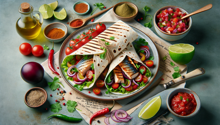 Mackerel Salsa Wrap