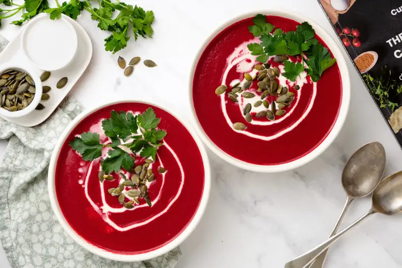 Beetroot, Coconut and Garlic Soup