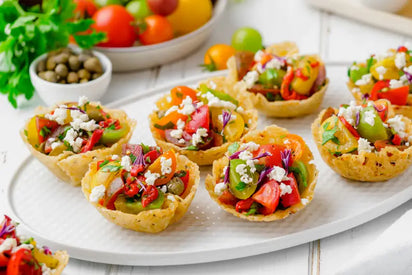 Heirloom Tomato Parmesan Cups