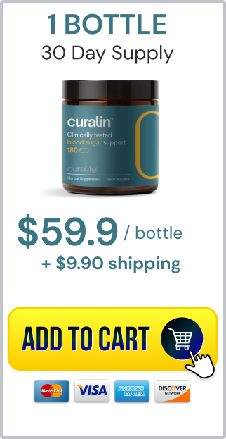 A bottle of Curalife Curalin Blood Sugar Support Supplement