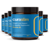 A bottle of CuraSlim weight loss support pills